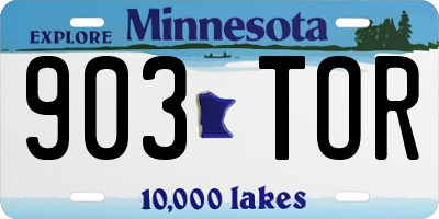 MN license plate 903TOR