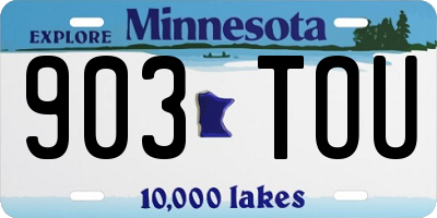 MN license plate 903TOU