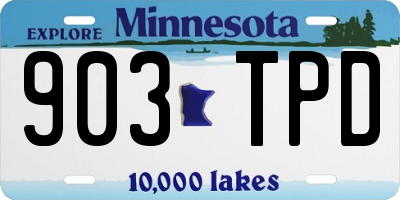 MN license plate 903TPD