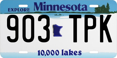 MN license plate 903TPK