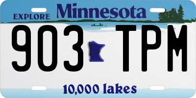 MN license plate 903TPM