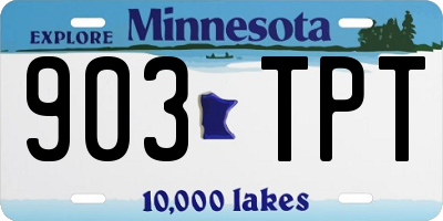 MN license plate 903TPT