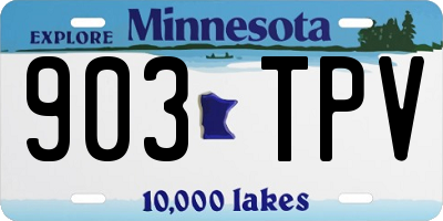 MN license plate 903TPV