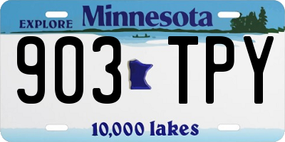 MN license plate 903TPY