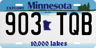 MN license plate 903TQB