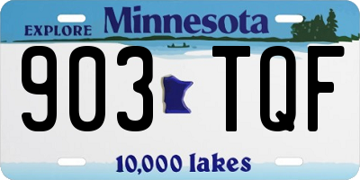MN license plate 903TQF