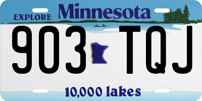 MN license plate 903TQJ