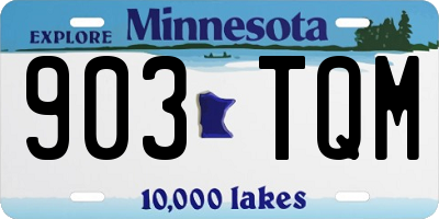 MN license plate 903TQM