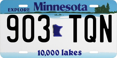 MN license plate 903TQN