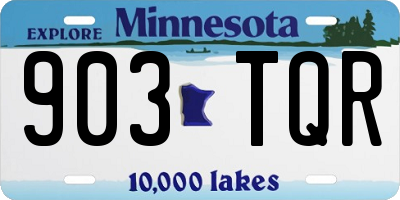 MN license plate 903TQR