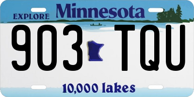 MN license plate 903TQU