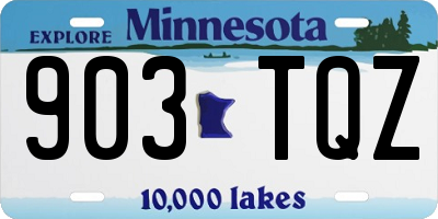 MN license plate 903TQZ