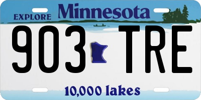 MN license plate 903TRE