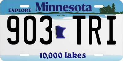 MN license plate 903TRI