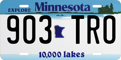 MN license plate 903TRO