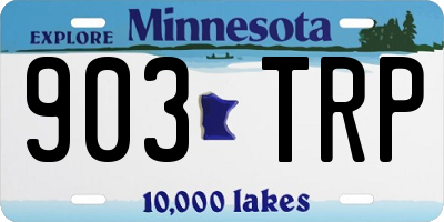 MN license plate 903TRP