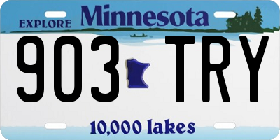 MN license plate 903TRY