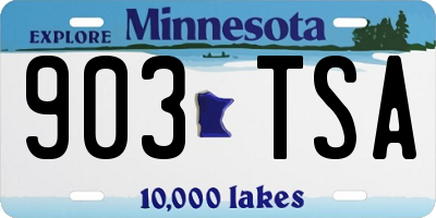 MN license plate 903TSA
