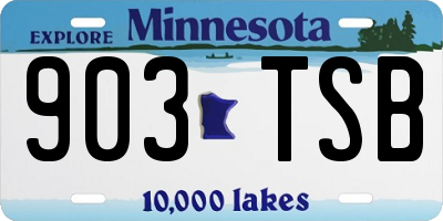 MN license plate 903TSB
