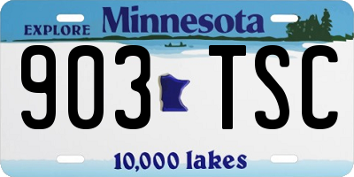 MN license plate 903TSC