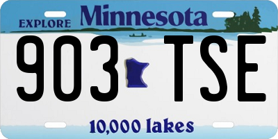 MN license plate 903TSE