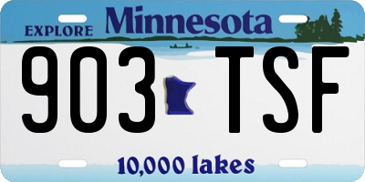 MN license plate 903TSF
