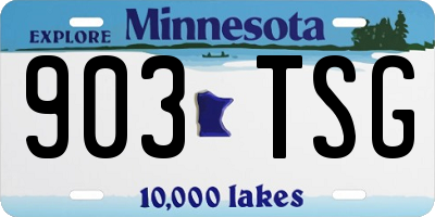 MN license plate 903TSG