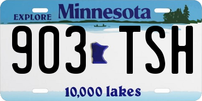 MN license plate 903TSH