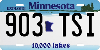 MN license plate 903TSI