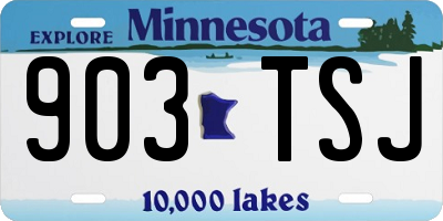 MN license plate 903TSJ