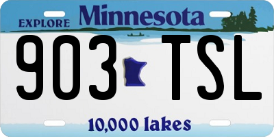 MN license plate 903TSL