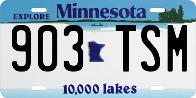 MN license plate 903TSM