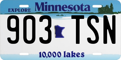 MN license plate 903TSN