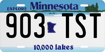 MN license plate 903TST