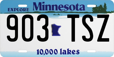 MN license plate 903TSZ