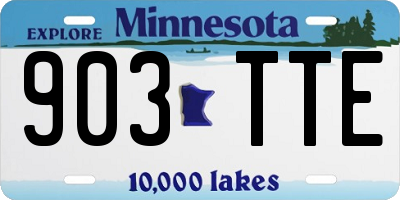 MN license plate 903TTE