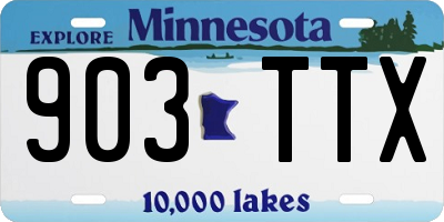 MN license plate 903TTX