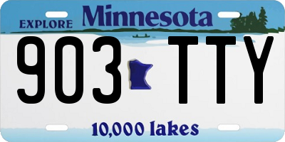 MN license plate 903TTY