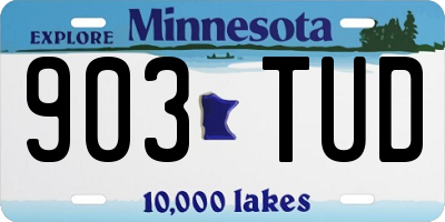 MN license plate 903TUD