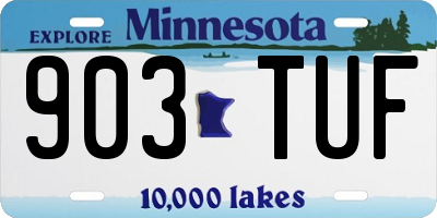 MN license plate 903TUF