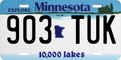 MN license plate 903TUK