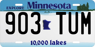 MN license plate 903TUM
