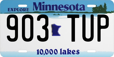 MN license plate 903TUP