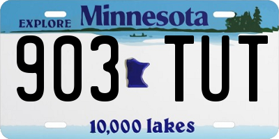 MN license plate 903TUT