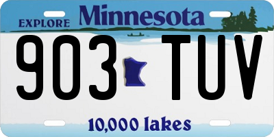 MN license plate 903TUV