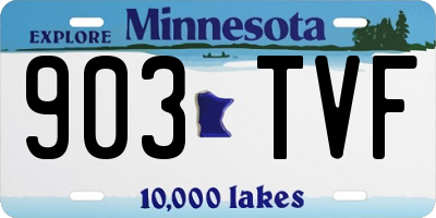 MN license plate 903TVF