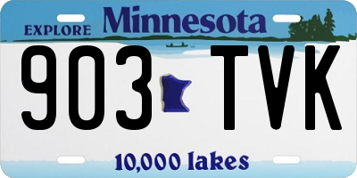 MN license plate 903TVK