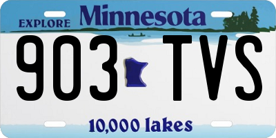 MN license plate 903TVS