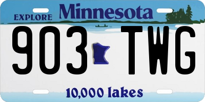 MN license plate 903TWG