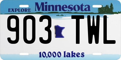 MN license plate 903TWL